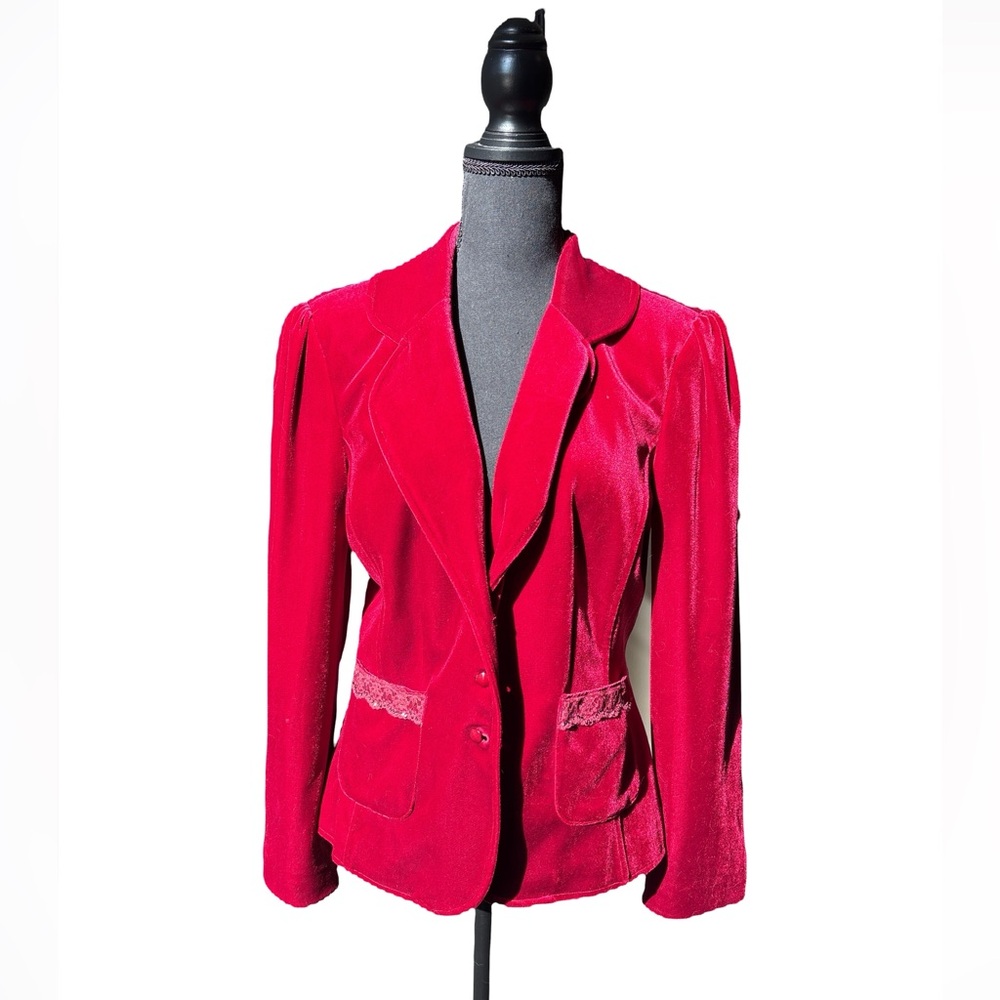 Red Velvet Blazer
